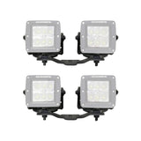 XE Hood Hinge Light Mount for Two 3 Inch X 3 Inch Standard Cube LED's Textured Black 2018-2026 Jeep Wrangler JL 2020-2025 Jeep Gladiator Go Rhino