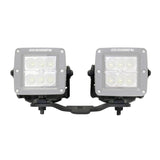 XE Hood Hinge Light Mount for Two 3 Inch X 3 Inch Standard Cube LED's Textured Black 2018-2026 Jeep Wrangler JL 2020-2025 Jeep Gladiator Go Rhino