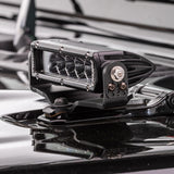 XE Hood Hinge Light Mount for Two 6 Inch Single Row LED Bars Textured Black 2018-2026 Jeep Wrangler JL 2020-2025 Jeep Gladiator Go Rhino