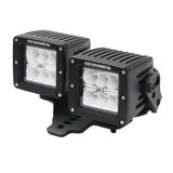 XE Hood Hinge Light Mount for Two 3 Inch X 3 Inch Dual cube LED's Textured Black 2018-2026 Jeep Wrangler JL 2020-2025 Jeep Gladiator Go Rhino