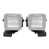 XE Center Hood Light Mount for 3 inch Cube LED Lights Textured Black 2018-2026 Jeep Wrangler JL 2020-2025 Jeep Gladiator Go Rhino