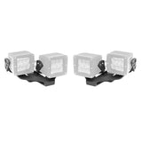 XE Center Hood Light Mounts Several 3 Inch Cube LED Lights to hood Textured Black 2018-2026 Jeep Wrangler JL 2020-2025 Jeep Gladiator Go Rhino
