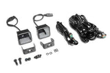 Go Rhino Blackout Series Lights Pair of 2x2 Cube LED Flood Light Kit Black Go Rhino