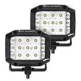 Go Rhino Bright Series Lights Pair of 4x3 Sideline Cube LED Spot Light Kit Black Go Rhino