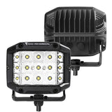 Go Rhino Bright Series Lights Pair of 4x3 Sideline Cube LED Spot Light Kit Black Go Rhino
