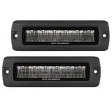 Go Rhino Blackout Series Lights Pair of Sixline LED Flood Light Kit Flush Mount Black Go Rhino