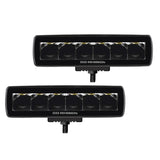 Go Rhino Blackout Series Lights Pair of Sixline LED Spot Light Kit Black Go Rhino