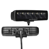 Go Rhino Blackout Series Lights Pair of Sixline LED Spot Light Kit Black Go Rhino