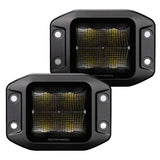 Go Rhino Blackout 3x3 Cube LED Spot Light Kit Flush Mount Black Go Rhino