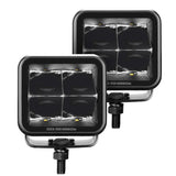 Go Rhino Blackout Series Lights Pair of 3x3 Cube LED Spot Light Kit Black Go Rhino