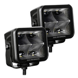 Go Rhino Blackout Series Lights Pair of 3x3 Cube LED Spot Light Kit Black Go Rhino