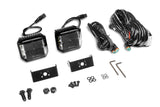 Go Rhino Blackout Series Lights Pair of 4x3 Cube LED Sideline Flood Light Kit Black Go Rhino