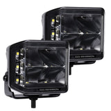 Go Rhino Blackout Series Lights Pair of 4x3 Cube LED Sideline Spot Light Kit Black Go Rhino