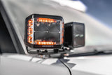 Go Rhino Blackout Combo Series Lights Pair of 4x3 Cube Sideline LEDSpot Lights W/ Amber Black Go Rhino
