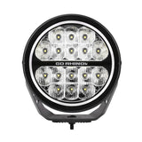 Go Rhino Blackout Series Lights 7 Inch Round LED Driving Light With Daytime Running Lights Black Go Rhino