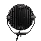 Go Rhino Blackout Series Lights 7 Inch Round LED Driving Light With Daytime Running Lights Black Go Rhino