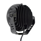 Go Rhino Blackout Series Lights 7 Inch Round LED Driving Light With Daytime Running Lights Black Go Rhino