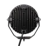 Go Rhino Blackout Series Lights 7 Inch Round LED Spot Light Beam With Daytime Running Light Black Go Rhino