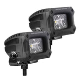 Go Rhino Bright Series Lights Pair of 3x2 Rectangle LED Flood Light Kit Black Go Rhino