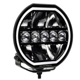 Go Rhino Blackout Series Lights 7 Inch Maxline LED Hi/Low Beam W/Multi Daytime Running Light Black Go Rhino