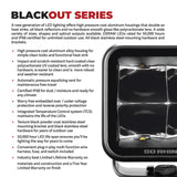 Go Rhino Blackout Series Lights 9 Inch Maxline LED Hi/Low Beam W/Multi Daytime Running Light Black Go Rhino