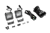 Go Rhino Bright Series Lights Pair of 3x3 Cube LED Spot Light Kit Black Go Rhino