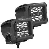 Go Rhino Bright Series Lights Pair of 4x3 Rectangle LED Spot Light Kit Black Go Rhino