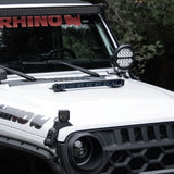 Go Rhino Blackout Combo Series Lights 39.5 Inch Single Row LED Light Bar With Amber Lighting Black Go Rhino