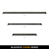 Go Rhino Blackout Combo Series Lights 39.5 Inch Single Row LED Light Bar With Amber Lighting Black Go Rhino