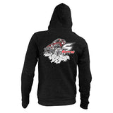 Synergy Cracked Zip Up Hoodie Large Black Synergy MFG