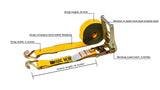 Heavy Duty 2 inch Ratchet Strap BulletProof Hitch