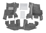 Jeep 97-06 Jeep Tj/Lj Front 3Pc Floor Kit (W Cntr Cnsl) - HT Shlds Floor Liner Kit 3 pc. 2 pc. Front 1 pc. Rear Replaces Factory Carpet Kit w/Center Console Incl. Heat Shields Charcoal BedRug