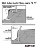 Jeep 87-95 Jeep YJ Rear Kit 4 PC Cargo Kit (Inc Tlgte & Cargo Liner) Cargo Kit 4 pc. Rear Kit Incl. Driver Left Hand Panel Passenger Right HandPanel Tailgate Cargo Liner Charcoal BedRug