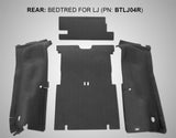 Jeep Bedtred 03-06 Jeep LJ Unltd Rear 4Pc Cargo Kit Incl. Driver Left Hand Panel Passenger Right HandPanel Cargo Area Tailgate Replaces Factory Carpet Kit Charcoal BedRug