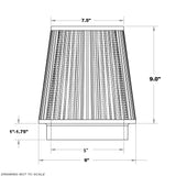 "Big John" Dry 5" ID x 10.5" Tall Cone Air Filter for Cold Air Intakes