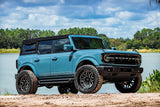Dominator Xtreme D1 Side Steps with Rocker Panel Mounting Bracket Kit Textured Black 2021-2025 Ford Bronco Go Rhino