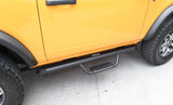 Domintator Extreme D2 Side Steps With Mounting Brackets Textured Black 2021-2025 Ford Bronco 2 Door Go Rhino