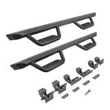 Domintator Extreme D2 Side Steps With Mounting Brackets Textured Black 2020-2025 Jeep Gladiator Go Rhino