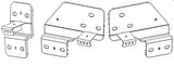 Dominator Xtreme D1,,D2, D6, DSS, DT Side Steps Mounting Brackets Only Textured Black 2009-2010 Dodge Ram 1500/2500/3500 Go Rhino