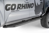 Dominator Xtreme D6 SideSteps With Mounting Bracket Kit Textured Black 2005-2023 Toyota Tacoma Go Rhino