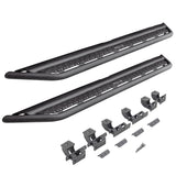 Dominator Xtreme D6 SideSteps With Mounting Bracket Kit Textured Black 2018-2026 Jeep Wrangler Go Rhino