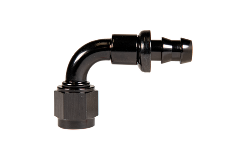 -10 90 Deg to Hose Barb Black