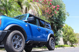 Dominator Xtreme D1 SideSteps With Mounting Bracket Kit Textured Black 2021-2025 Ford Bronco 4 Door Go Rhino