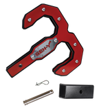 Hulk 2.0 Tow Hook 16K 2 Inch Shank Black/Red with GH-007-1 Reducer Sleeve, GH-099 Pin & GH-011 Clip Gen Y Hitch