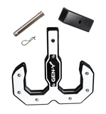 Hulk 2.0 Tow Hook 16K 2 Inch Shank Black/White with GH-007-1 Reducer Sleeve, GH-099 Pin & GH-011 Clip Gen Y Hitch