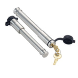 2 Pack Mixed (1) 3/4 Inch x 3-7/8 Inch Span Hitch Lock & (1) 5/8 Inch x 3-5/8 Inch Span 3.0 Inch Receiver Lock 4 Keys Included Fitment: Mega Duty 32K Boss 32K Gen Y Hitch