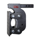 The Boss Torsion Flex Pintle Plate 2 Inch Shank 12.5 Inch Drop 1.7K TW 16K Hitch & GH-0100 Stabilizer Kit Gen Y Hitch