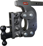 The Boss Torsion Flex 2 Inch Shank 12.5 Inch Drop 1.7K TW 16K Hitch & GH-051 Dual-Ball & GH-032 Pintle Lock & GH-0100 Stab Kit Gen Y Hitch