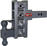 Mega Duty 2.5 Inch Offset Shank 3 Inch Rise, 6 Inch Drop 3.5K TW 32K Hitch & GH-0161 Dual-Ball & GH-0162 Pintle Lock Gen Y Hitch