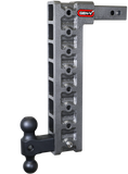 Mega Duty 2 Inch Shank 17.5 Inch Drop 1.5K TW 10K Hitch & GH-031 Dual-Ball & GH-0100 Stabilizer Kit Gen Y Hitch
